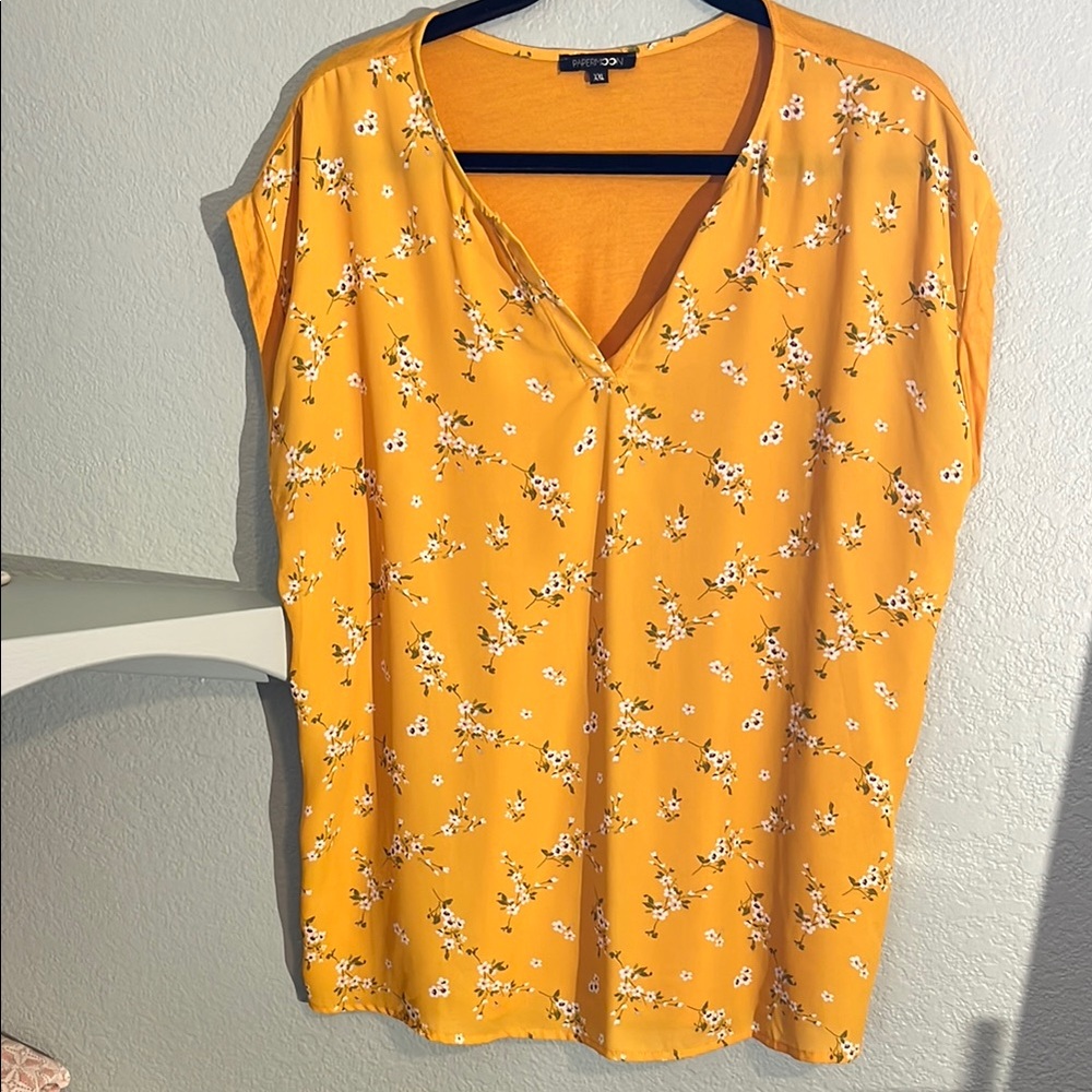 Floral Yellow Top